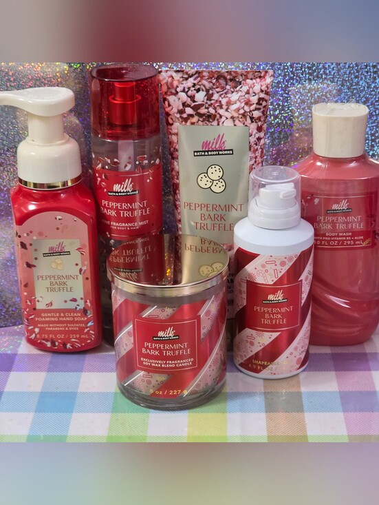 Bath & Body Works Other - Bath & Body Milk Bar Peppermint Bark Truffle 6 Piece Body Care Gift Set NEW RARE